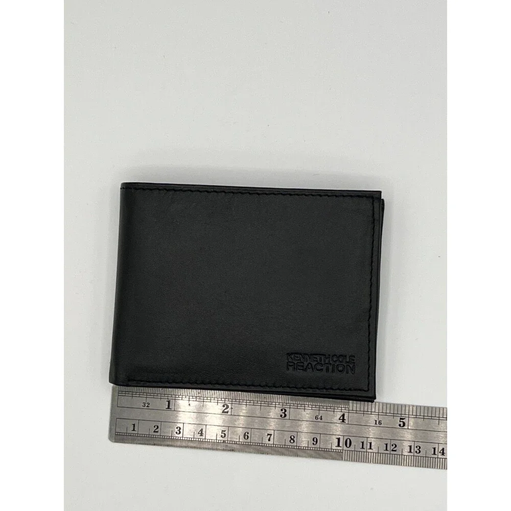 Kenneth Cole REACTION Men's RFID Protection Leather Bifold Wallet Black